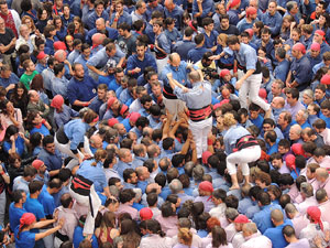 Fires 2015. Diada Castellera de Sant Narc&iacute;s amb Marrecs de Salt, Minyons de Terrassa i Capgrossos de Matar&oacute;
