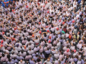 Fires 2015. Diada Castellera de Sant Narc&iacute;s amb Marrecs de Salt, Minyons de Terrassa i Capgrossos de Matar&oacute;