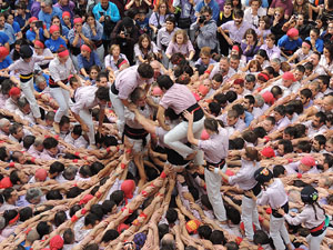 Fires 2015. Diada Castellera de Sant Narc&iacute;s amb Marrecs de Salt, Minyons de Terrassa i Capgrossos de Matar&oacute;