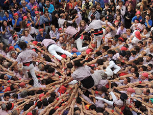 Fires 2015. Diada Castellera de Sant Narc&iacute;s amb Marrecs de Salt, Minyons de Terrassa i Capgrossos de Matar&oacute;