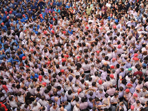 Fires 2015. Diada Castellera de Sant Narc&iacute;s amb Marrecs de Salt, Minyons de Terrassa i Capgrossos de Matar&oacute;