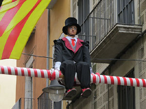 Fires 2015. Penjada del Tarl&agrave; a l'Argenteria amb la Mula Baba i la Girona Marxing Band