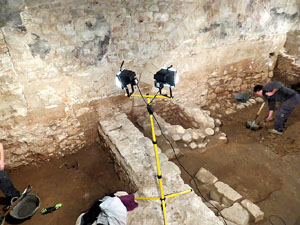 Excavacions a l'Hospital dels Capellans o dels Clergues