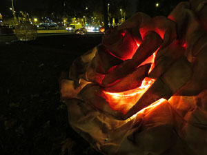 Nadal 2015 a Girona. Decoraci&oacute; nadalenca a les rotondes d'entrada a Girona