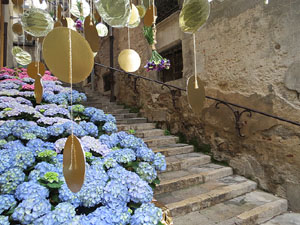 Temps de Flors 2016. El carrer de la For&ccedil;a: patis i carrers