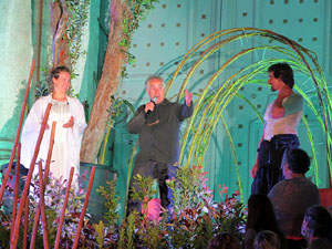 Temps de Flors 2016. Espectacle Lymbus, a c&agrave;rrec de Comediants, a les escales de Sant Feliu