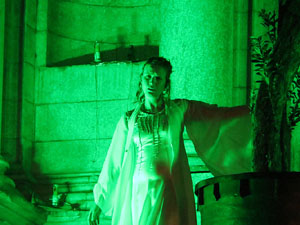 Temps de Flors 2016. Espectacle Lymbus, a c&agrave;rrec de Comediants, a les escales de Sant Feliu