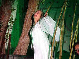 Temps de Flors 2016. Espectacle Lymbus, a c&agrave;rrec de Comediants, a les escales de Sant Feliu