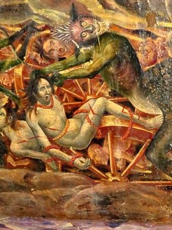 Detall dels frescos del Judici Final