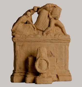 Maqueta per al mausoleu a les hero�nes de Santa B�rbara, obra de Fidel Aguilar.