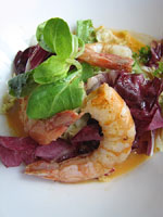 Bubbles Gastrobar. Salmorejo amb llagostins