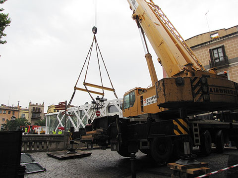 Muntatge de l'espai gastronòmic El Vol