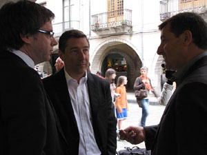 Homenatge als germans Roca del Celler de Can Roca. Arribada a la pla&ccedil;a del Vi