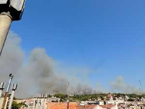 Incendi forestal darrere Les Pedreres