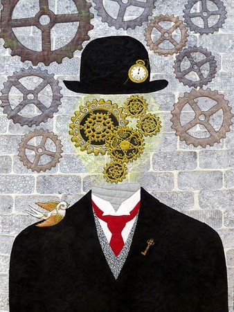 Interquilt Girona-Costa Brava 2014. Saló Internacional de Patchwork i Art Tèxtil. Detall d'una de les obres exposades