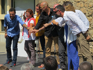 Presentaci&oacute; a Girona dels candidats de la llista Junts pel S&iacute;
