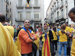 Concentració pel 9N a la plaça del Vi