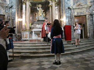 Benedicci&oacute; de la bandera a la capella de Sant Narc&iacute;s