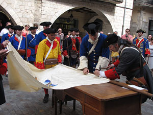 Clavetejat de la bandera a la pla&ccedil;a del Vi