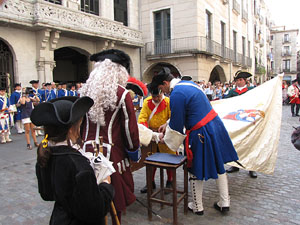 Clavetejat de la bandera a la pla&ccedil;a del Vi