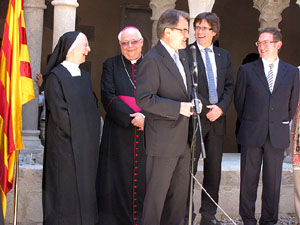 Inauguració de la restauració del claustre de Sant Daniel