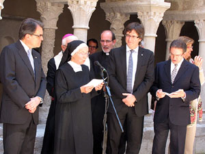 Inauguració de la restauració del claustre de Sant Daniel