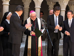 Inauguració de la restauració del claustre de Sant Daniel