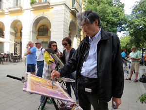 Trobada d'aquarel&middot;listes a la pla&ccedil;a Independ&egrave;ncia