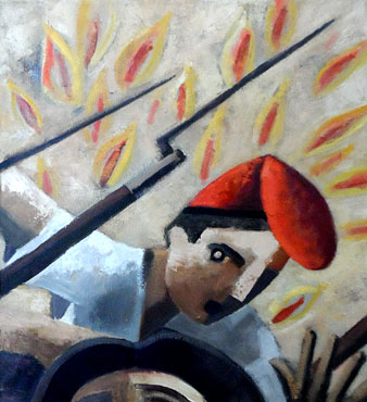 Fragment de la reinterpretaci&oacute; del quadre d'Antoni Estruch