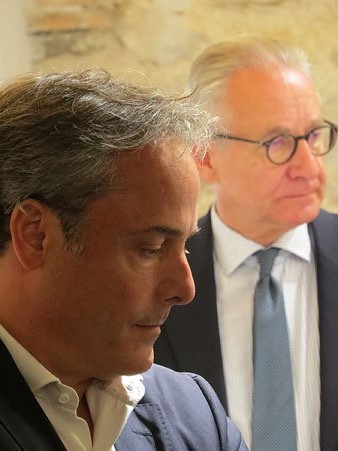 El regidor de l'Ajuntament de Girona, Carles Ribas, durant la inauguració