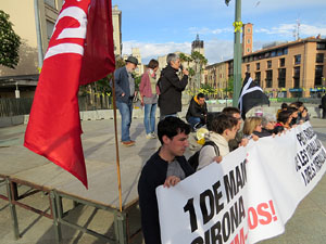 Manifestaci&oacute; de l'1 de maig a la pla&ccedil;a de l'U d'octubre de 2017