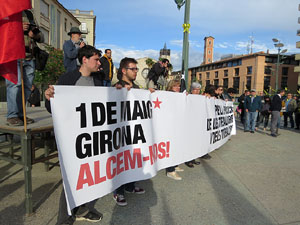 Manifestaci&oacute; de l'1 de maig a la pla&ccedil;a de l'U d'octubre de 2017
