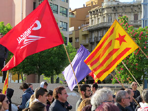 Manifestaci&oacute; de l'1 de maig a la pla&ccedil;a de l'U d'octubre de 2017