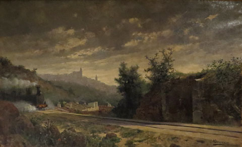 Paisatge de Girona. Antoni Graner Vi�uelas. Oli sobre tela, ca. 1850