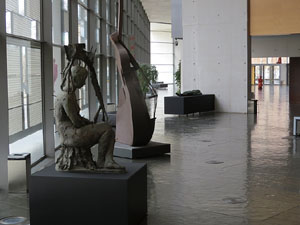 Exposici&oacute; 'Travessia. Un gest sobre textures i colors' de Dom&egrave;nec Fita a l'Auditori de Girona