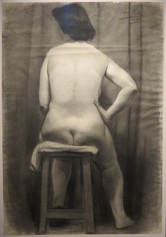 Nu femen&iacute;. 1949. Carbonet. 100 x 75 cms