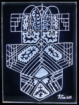 Leds. 2011. Vidre i leds, 45 x 33 cms