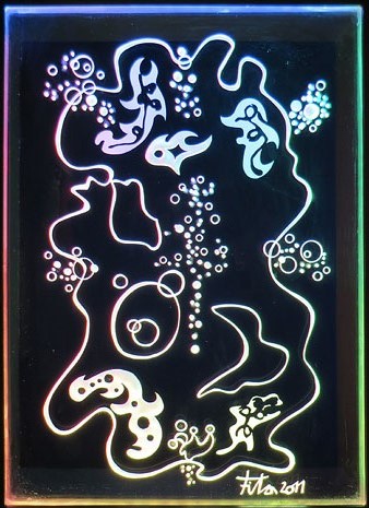 Leds. 2011. Vidre i leds, 45 x 33 cms