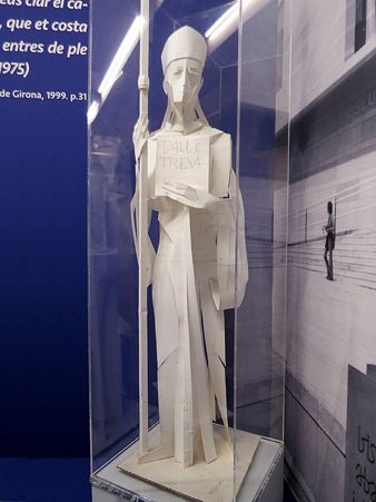 Escultura del bisbe Oliba. 2002. Maqueta en cartolina