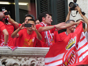 Celebraci&oacute; de l'ascens del Girona FC a primera divisi&oacute;