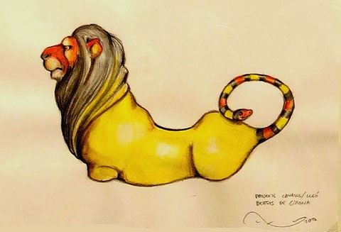 Proposta dragolins. Inspirat en el Beatus de Girona. Cavall/lle&oacute;. 2017