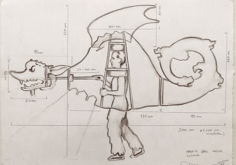 Propostes Drac Major de Girona. Inspirat en el retaule de Sant Miquel de Cru&iuml;lles. 2017