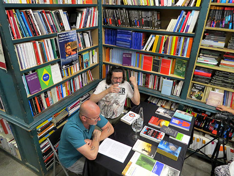 Josep Dom&egrave;nech i Ernest Riera durant l'esdeveniment