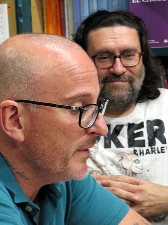 Josep Dom&egrave;nech i Ernest Riera durant l'esdeveniment