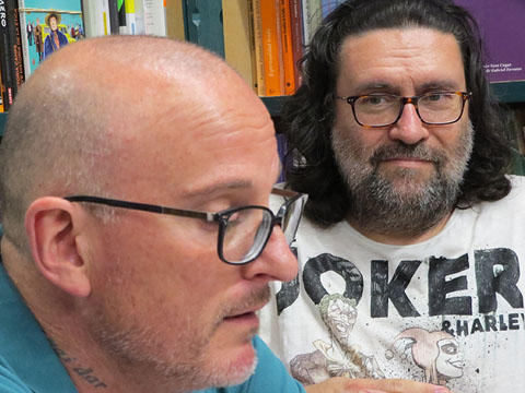 Josep Dom&egrave;nech i Ernest Riera durant l'esdeveniment