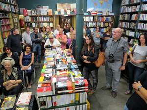 Llibreria Geli. Presentaci&oacute; de La cuina medieval i renaixentista. Moros, jueus i cristians, de Jaume F&agrave;brega, amb Joaquim Nadal i Abraham Simon