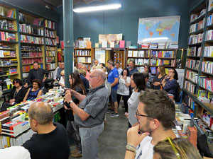 Llibreria Geli. Presentaci&oacute; de La cuina medieval i renaixentista. Moros, jueus i cristians, de Jaume F&agrave;brega, amb Joaquim Nadal i Abraham Simon