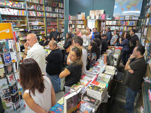 Llibreria Geli. Presentaci&oacute; de La cuina medieval i renaixentista. Moros, jueus i cristians, de Jaume F&agrave;brega, amb Joaquim Nadal i Abraham Simon