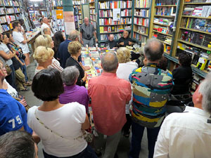 Llibreria Geli. Presentaci&oacute; de La cuina medieval i renaixentista. Moros, jueus i cristians, de Jaume F&agrave;brega, amb Joaquim Nadal i Abraham Simon