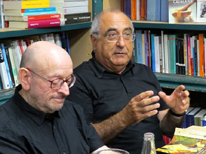 Llibreria Geli. Presentaci&oacute; de La cuina medieval i renaixentista. Moros, jueus i cristians, de Jaume F&agrave;brega, amb Joaquim Nadal i Abraham Simon